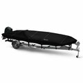 Eevelle Boat Cover JON BOAT Open, Outboard Fits 20ft 6in L up to 84in W Black WSOJB2084B-BLK